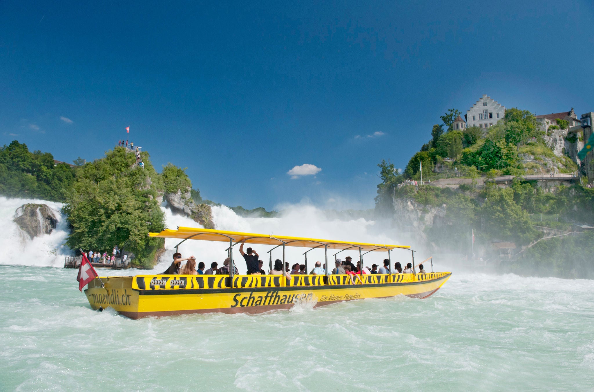 Schiff vor dem Rheinfall